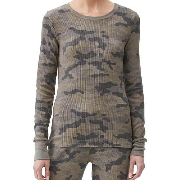 Michael Stars Juliet Camo Thermal Tee XS - Picture 2 of 9
